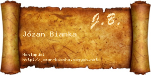 Józan Bianka névjegykártya